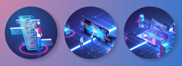 A snazzy logo with various computing areas, covering the basics of what GNX Technologies does